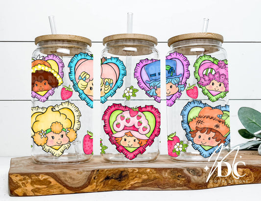 Shortcake and Friends Glass Can Wrap Digital PNG