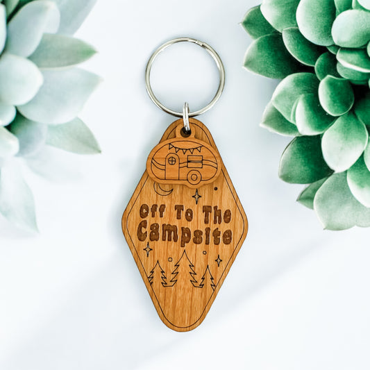 Off to Campsite Keychain