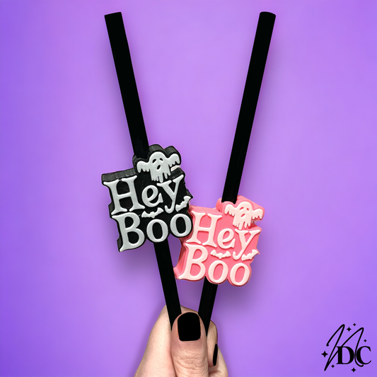Hey Boo 3D Straw Topper