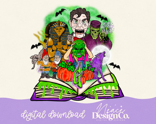 Goosebumps Book Character Collage Digital PNG