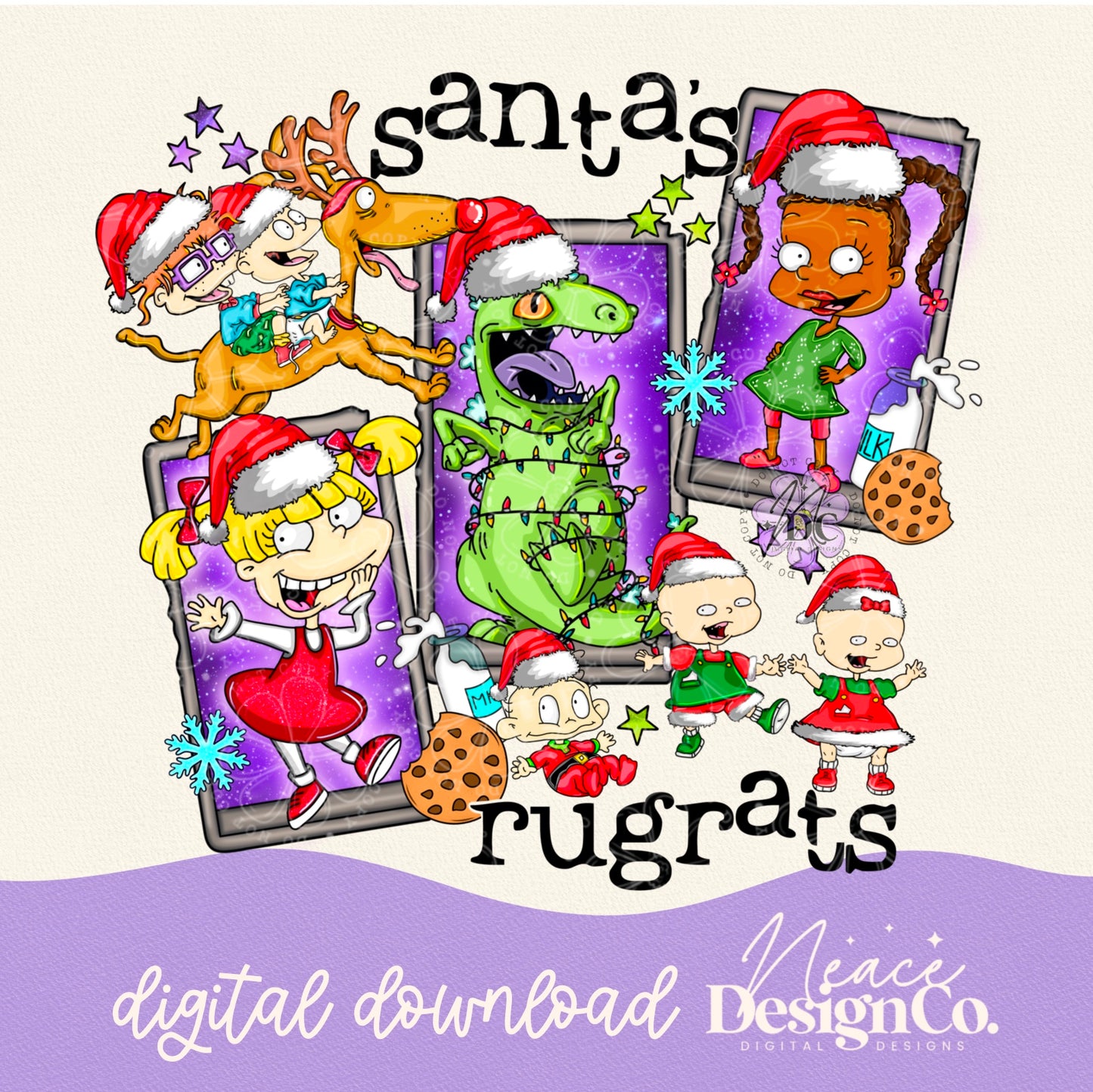 Santa's Rugrats Digital PNG