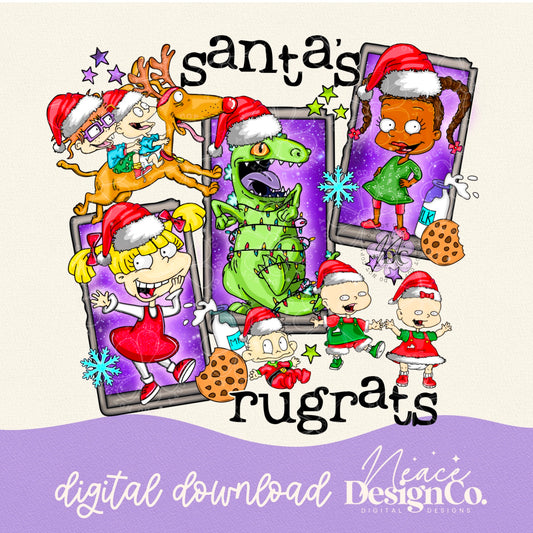 Santa's Rugrats Digital PNG