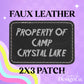 Crystal Lake Leatherette Hat Patch With Adhesive Backing