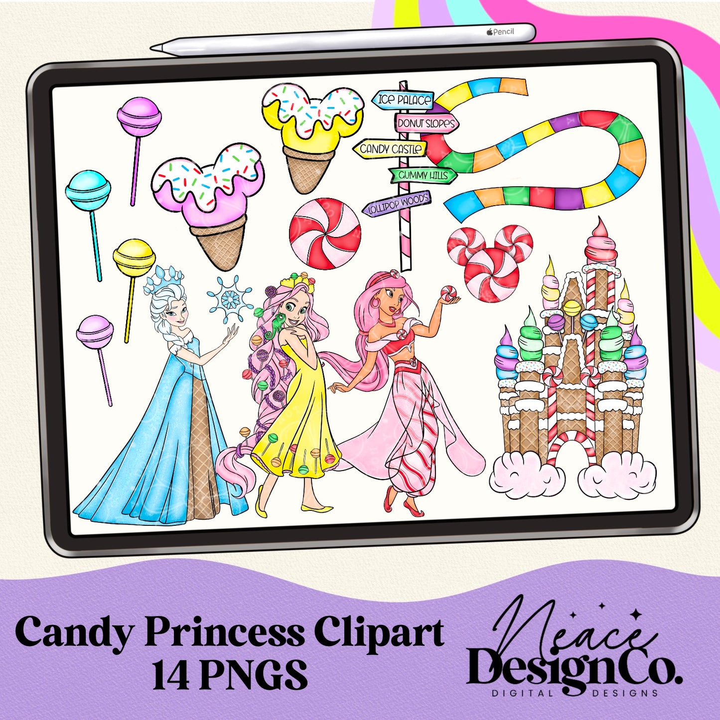 Candy Princesses Digital Clip Art