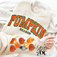 Pumpkin Season Faux Embroidery with Sleeve Digital PNG