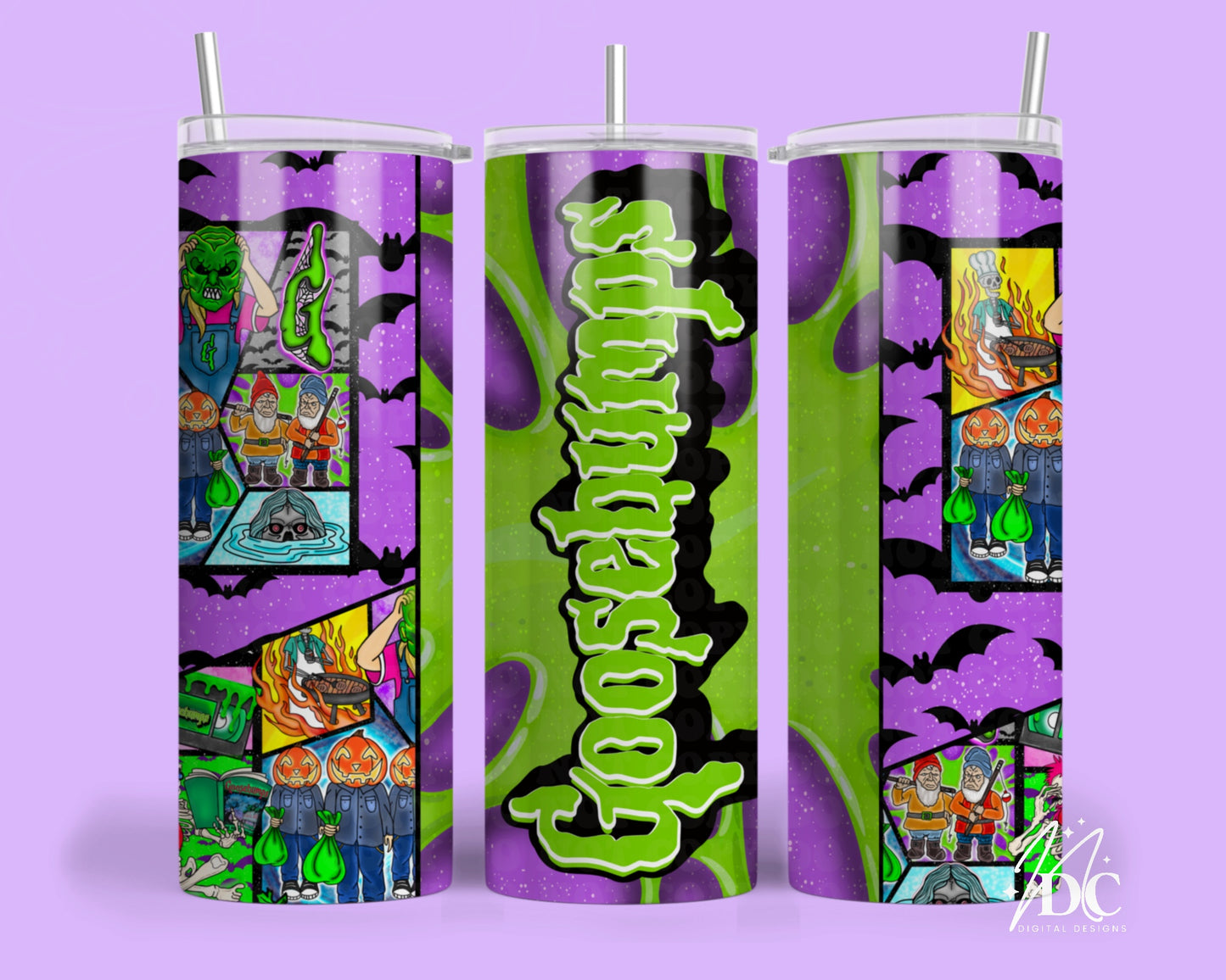 Goosebumps Patchwork Tumbler Digital PNG