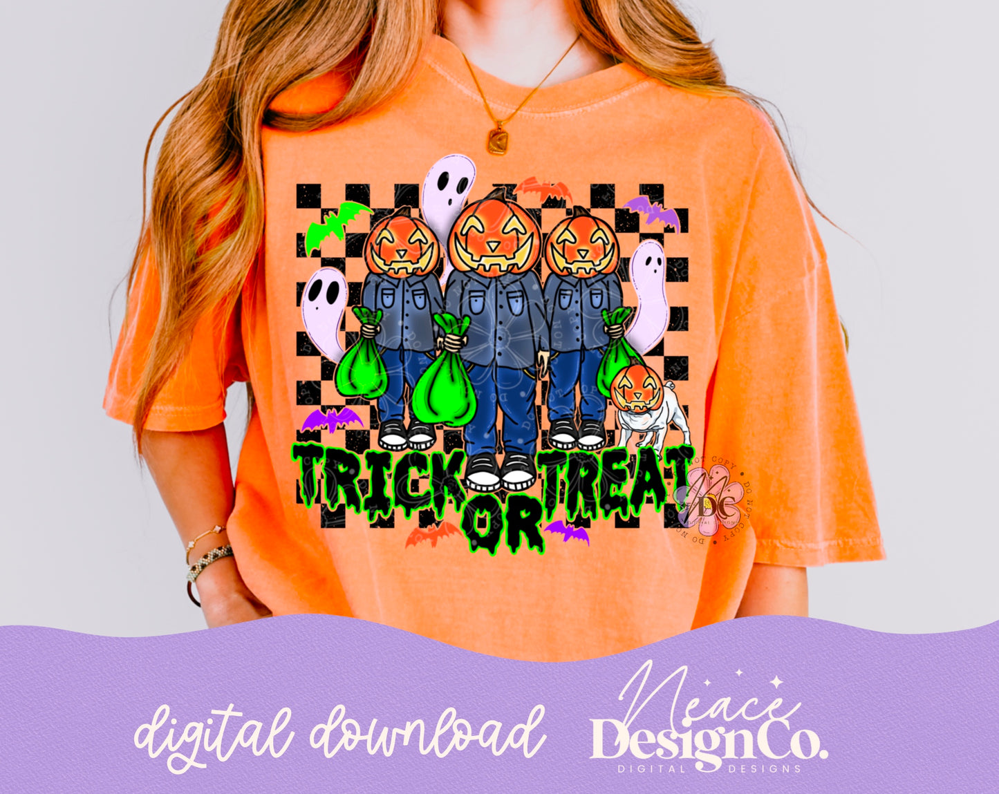 Trick or Treat Attack of Jack O Lanterns Goosebumps Digital PNG