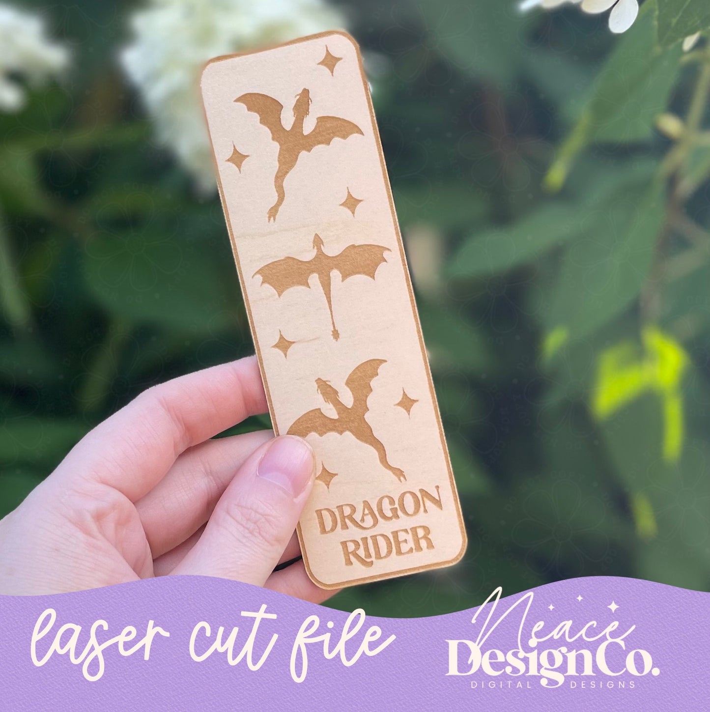 Dragon Rider Bookmark Laser Cut Files