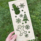 Christmas Icons Bleaching Stencil