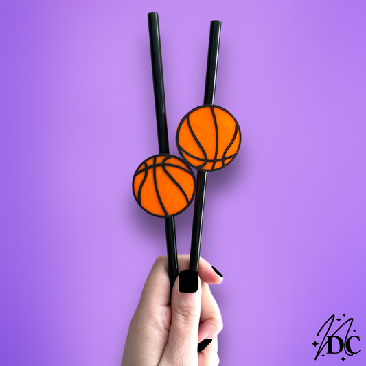 Basketball 3D Straw Topper