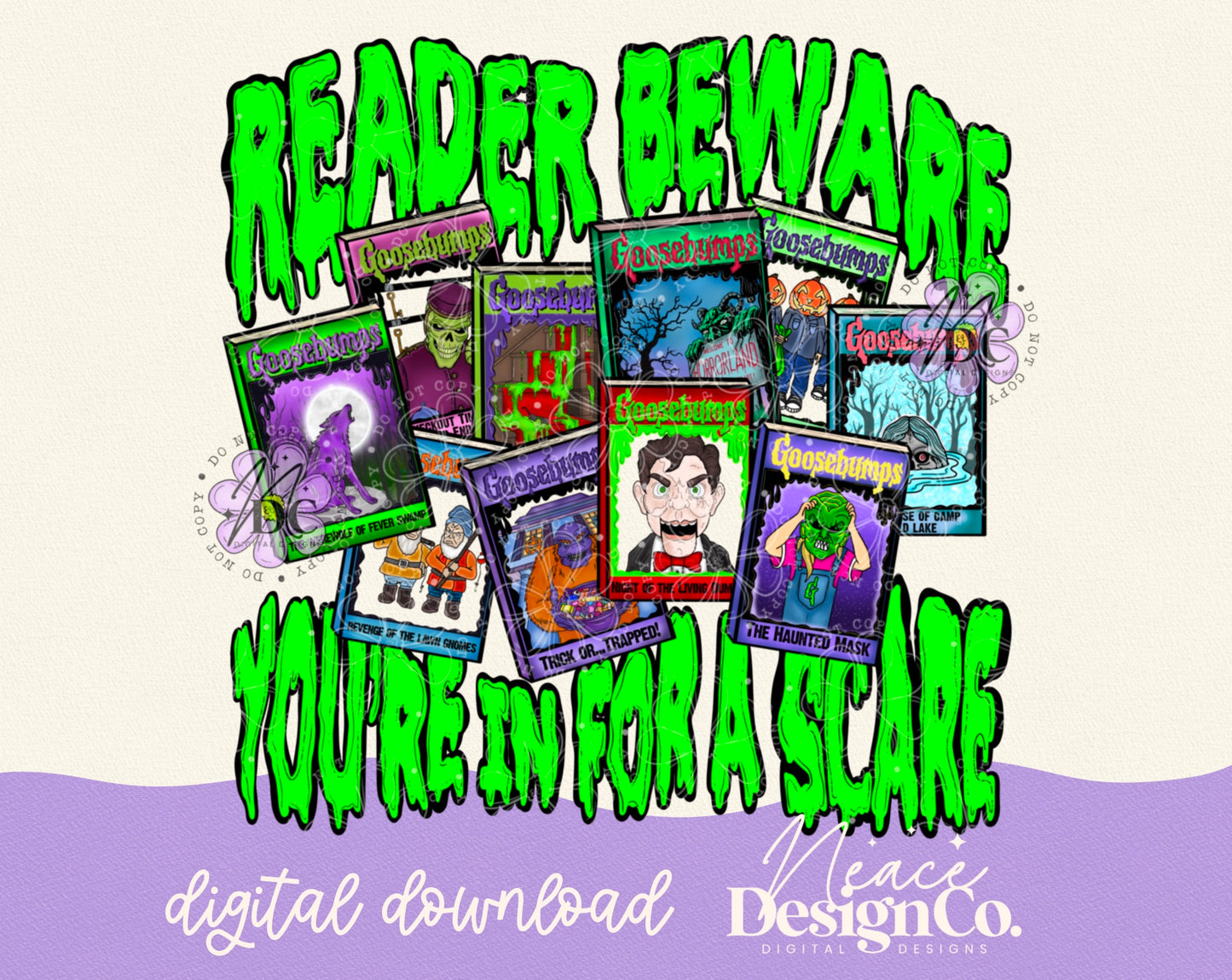 Reader Beware Goosebumps Digital PNG