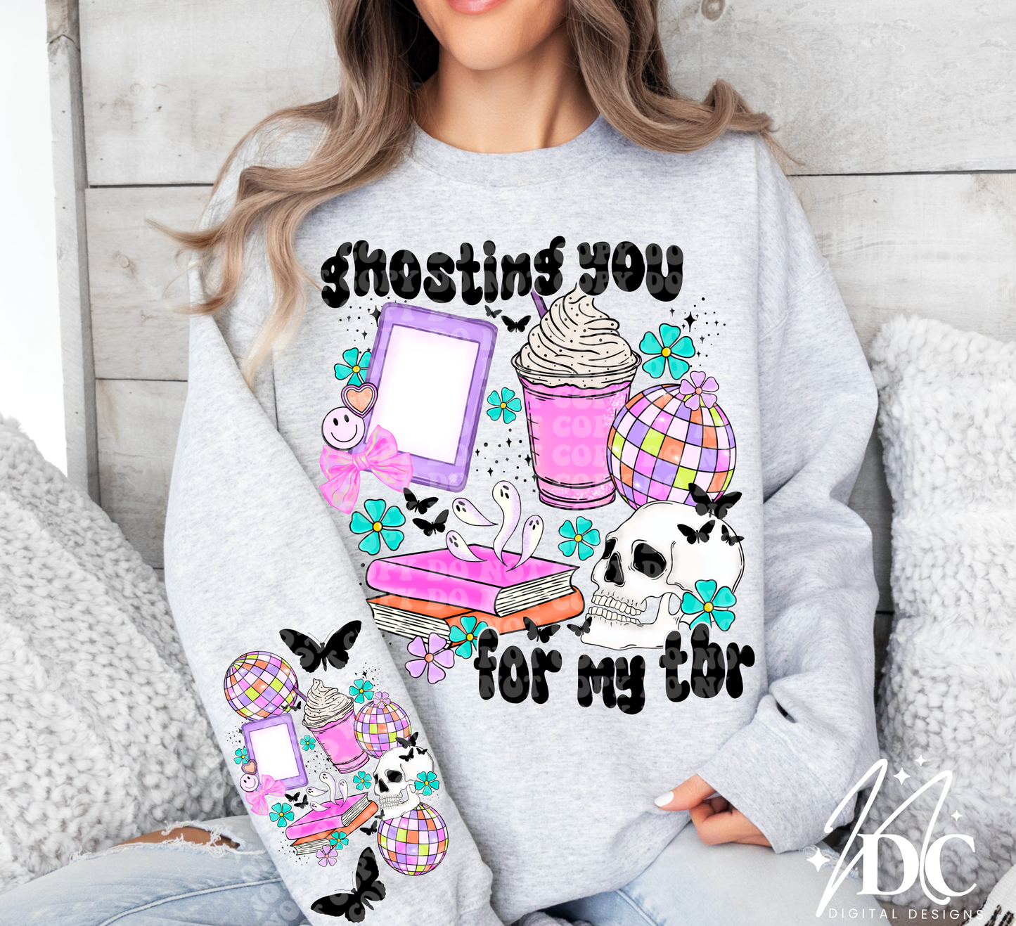 Ghosting You For My TBR Bright w/Sleeves Digital PNG