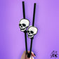 Skull Two Toned 3D Straw Topper