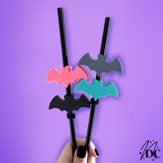 Bat 3D Straw Topper