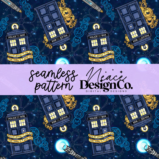Doctor Who Seamless 2 Scales Digital PNG