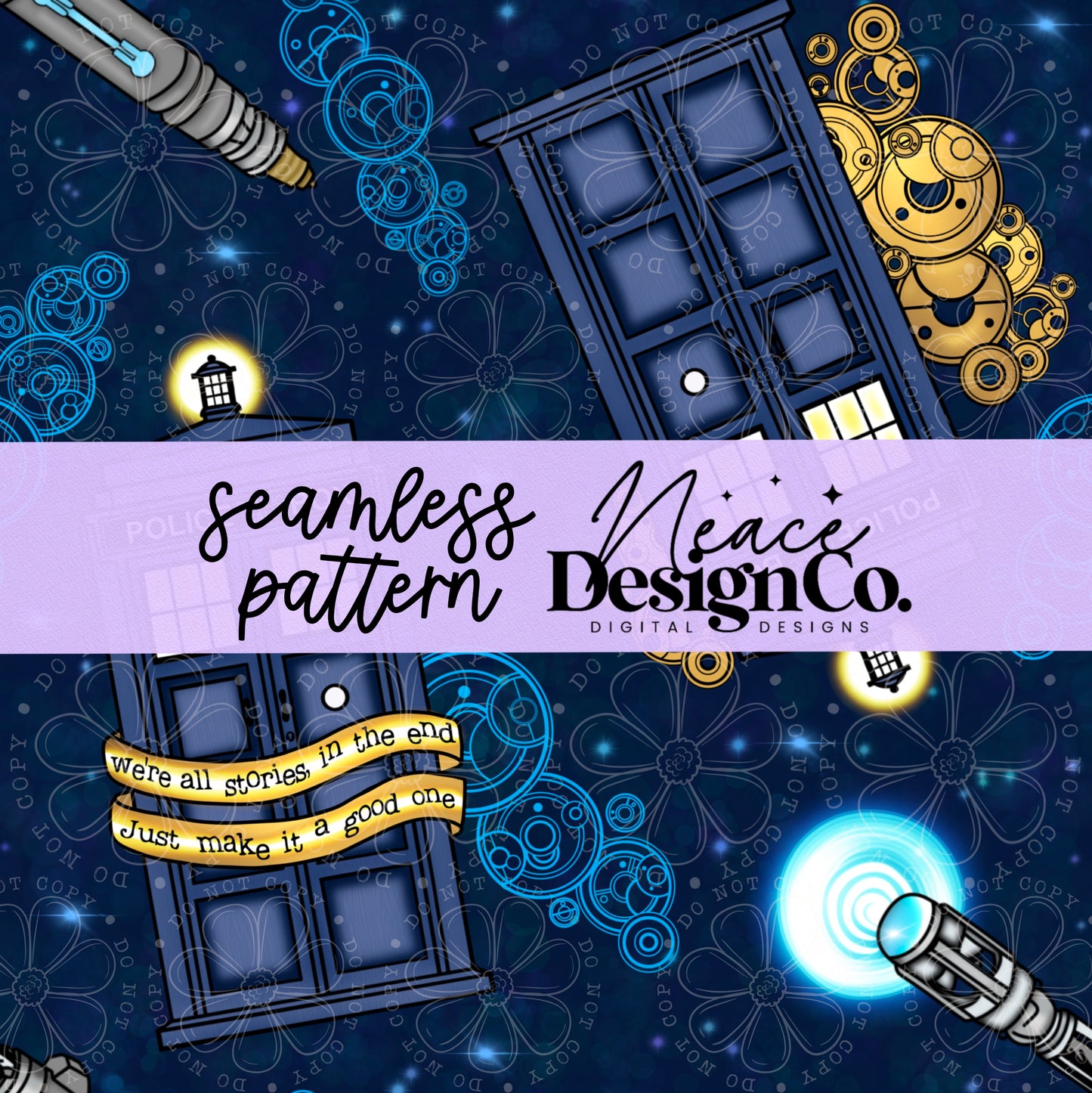 Doctor Who Seamless 2 Scales Digital PNG