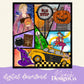 Halloweentown Patchwork Digital PNG