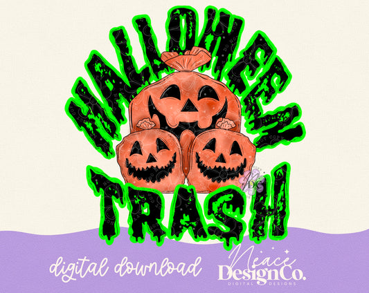 Halloween Trash Digital PNG