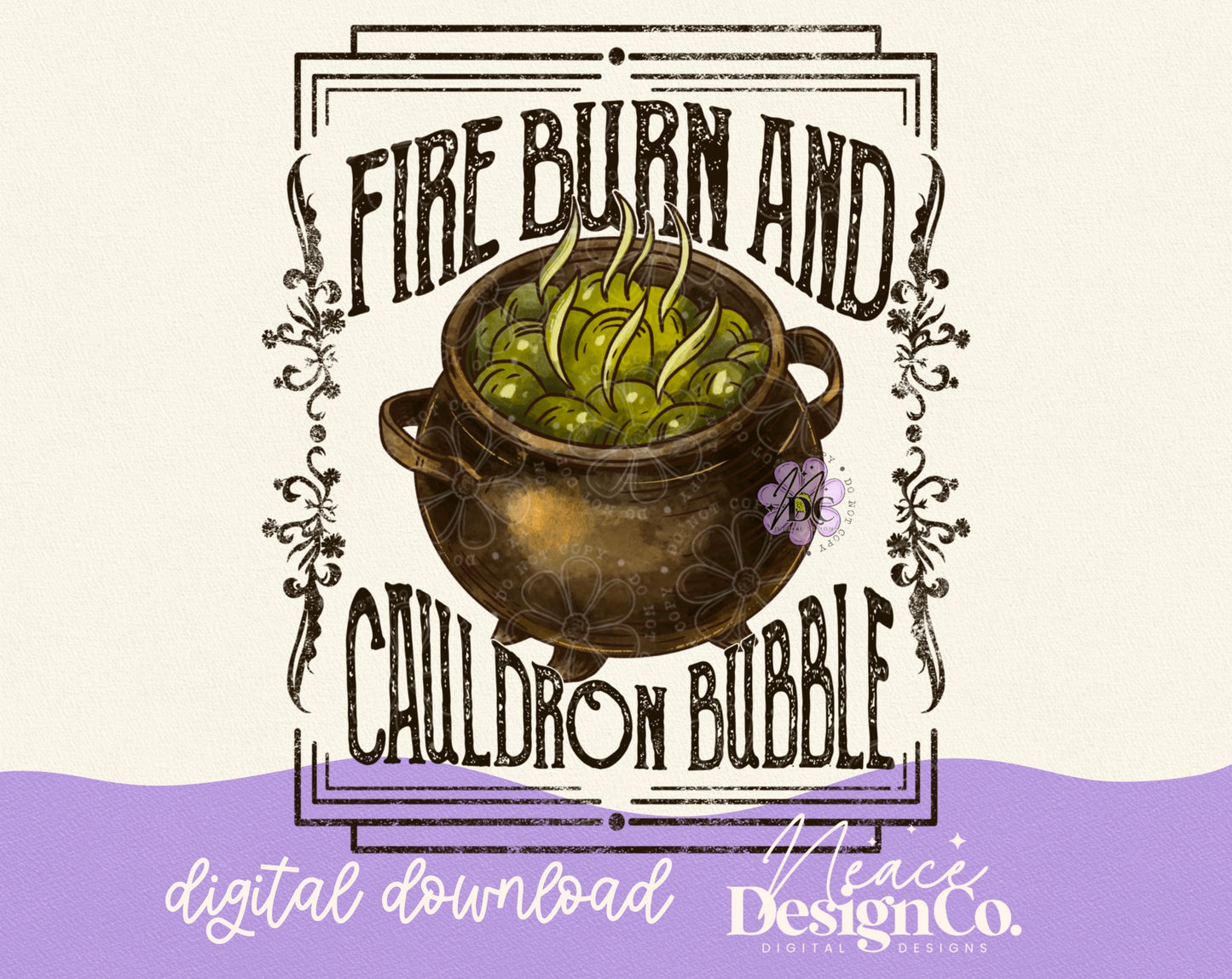 Fire Burn and Cauldron Bubble Digital PNG