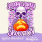 Spooky Sparkly Skeleton Digital PNG