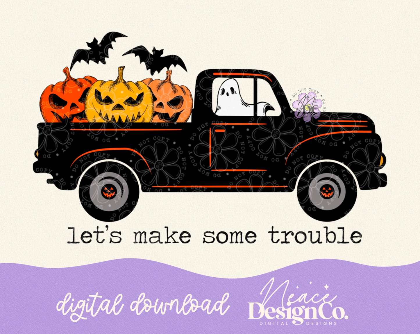 Lets Make Some Trouble Digital PNG