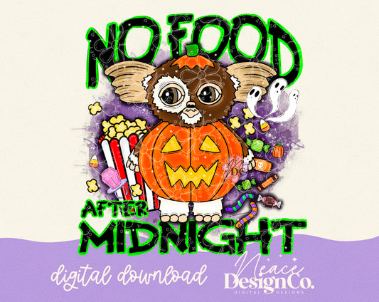 No Food After Midnight Gremlins Digital PNG