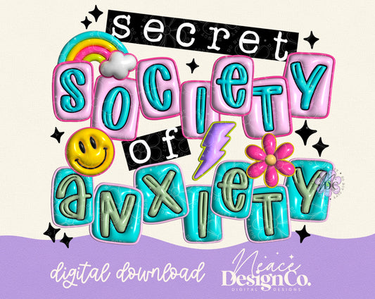 Secret Society of Anxiety Digital PNG
