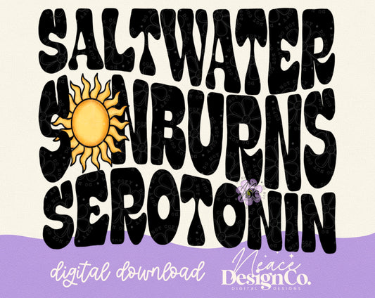 Saltwater Sunshine Serotonin Digital PNG