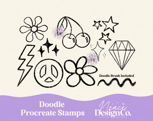 Doodle Procreate Stamps