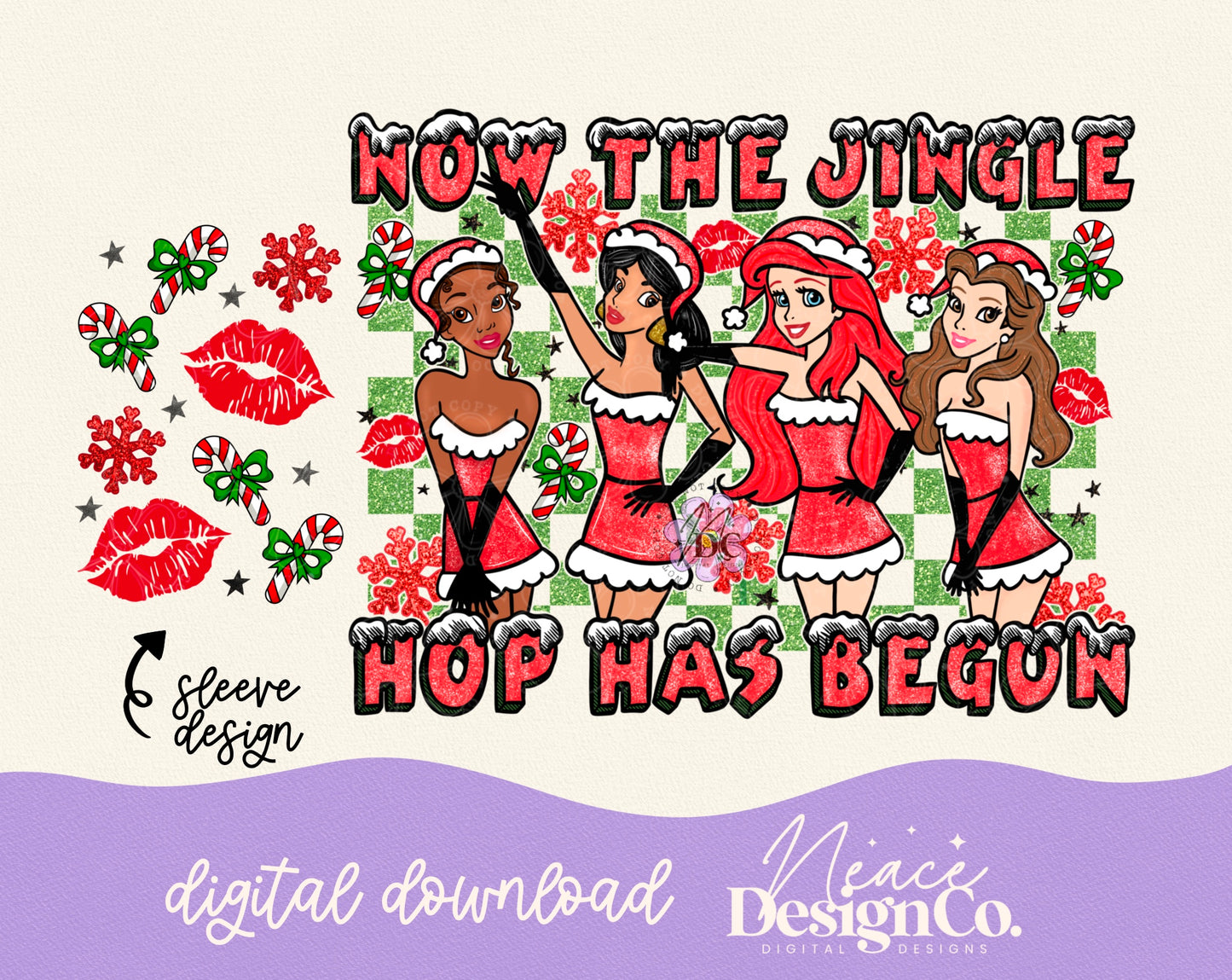 Princess Jingle Hop Has Begun w/Sleeve Digital PNG