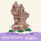 The Burrow Gingerbread House Digital PNG