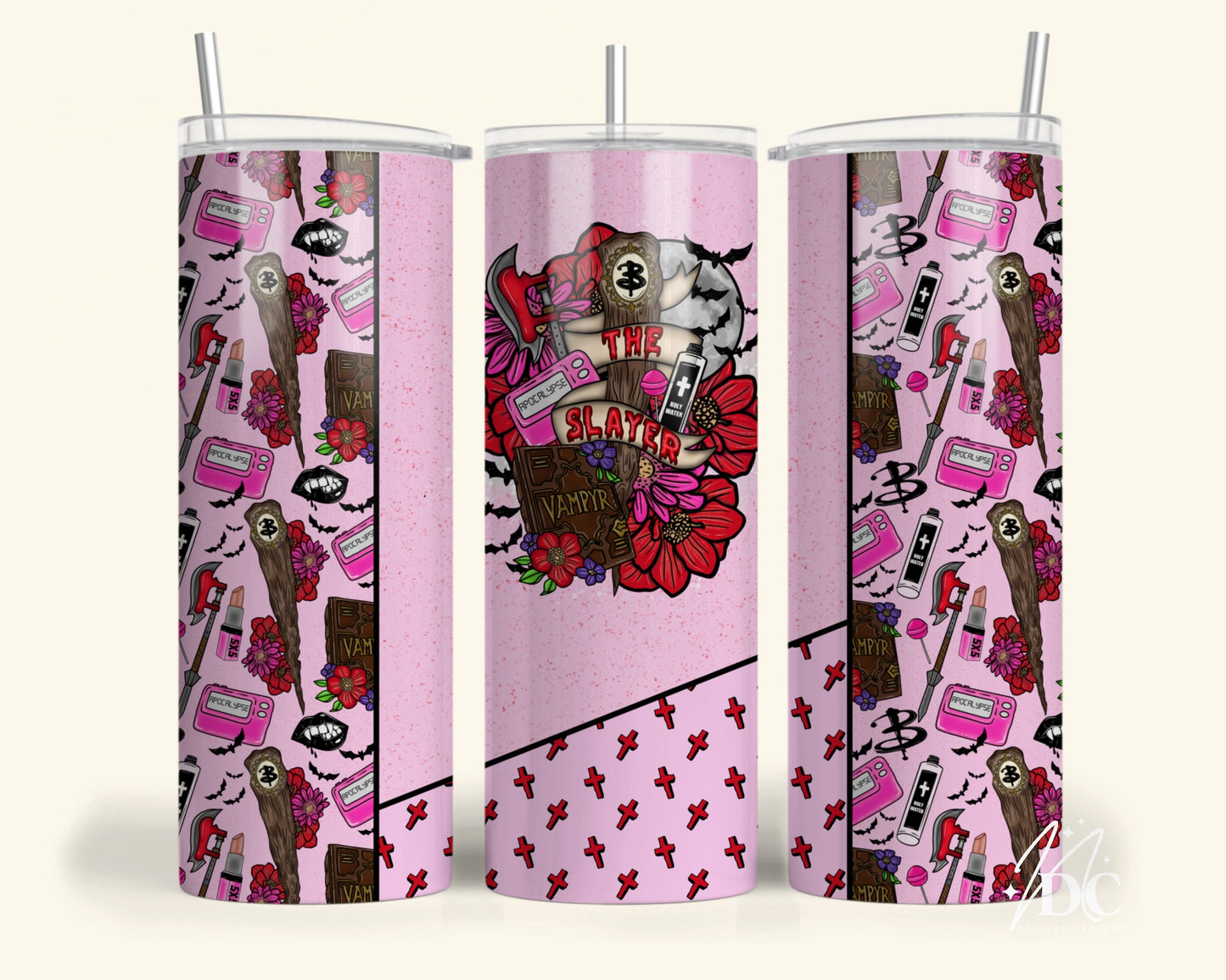 The Slayer Pink Tumbler Digital PNG