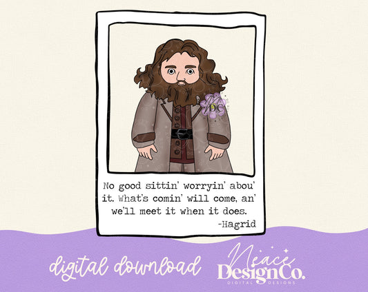 Hagrid Polaroid Digital PNG