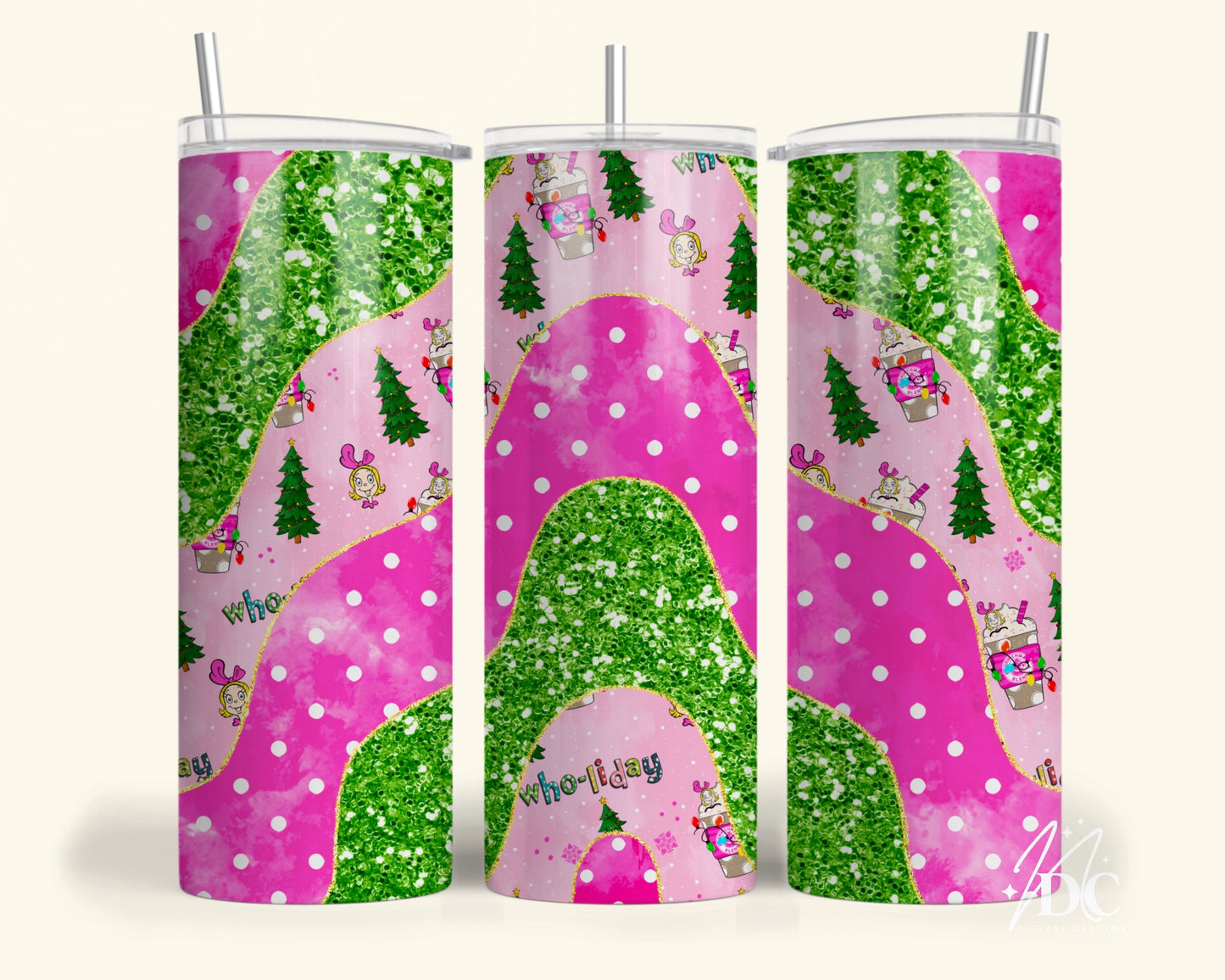 Cindy Lou Who Christmas Tumbler Digital PNG