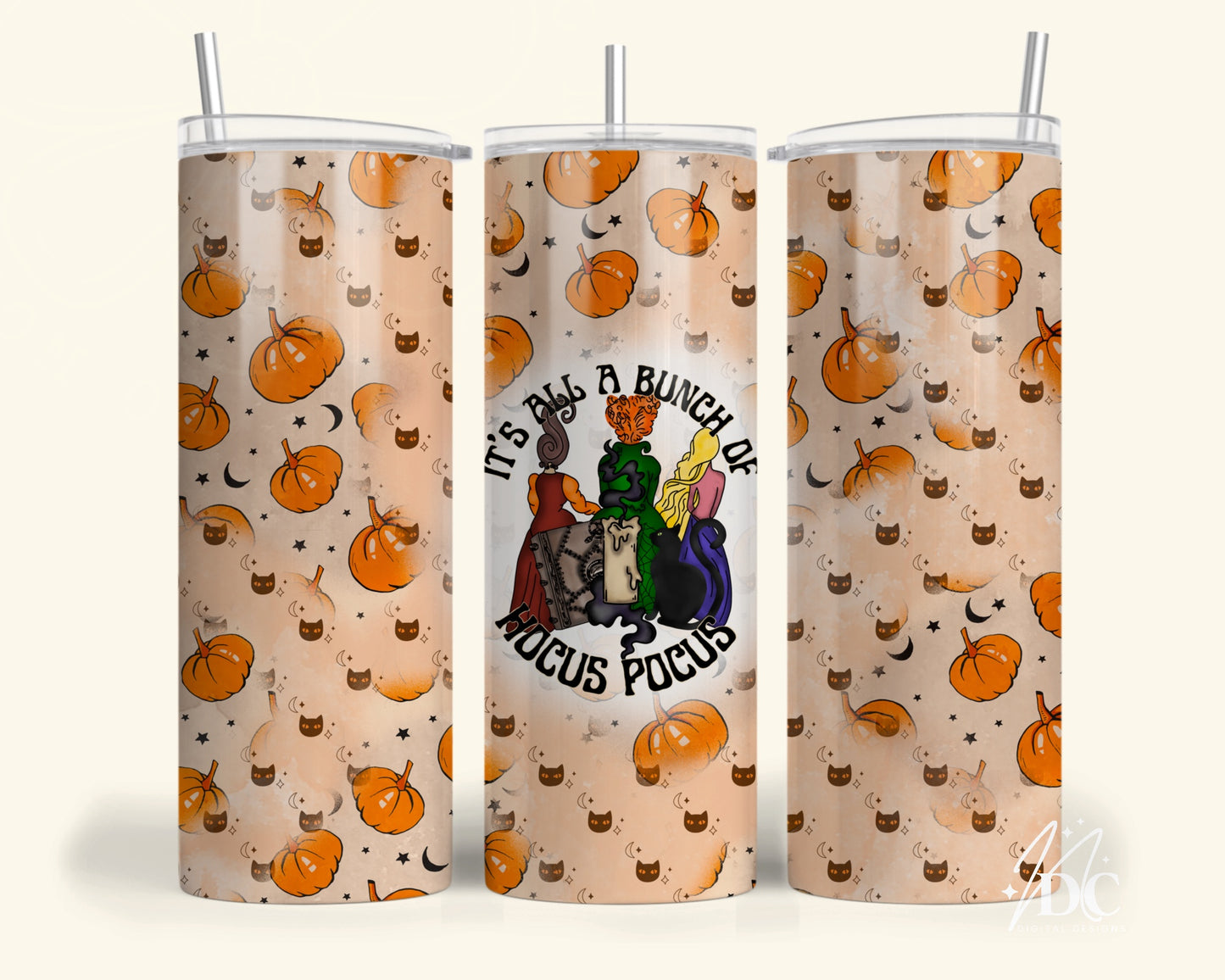 Bunch of Hocus Pocus Tumbler Digital PNG