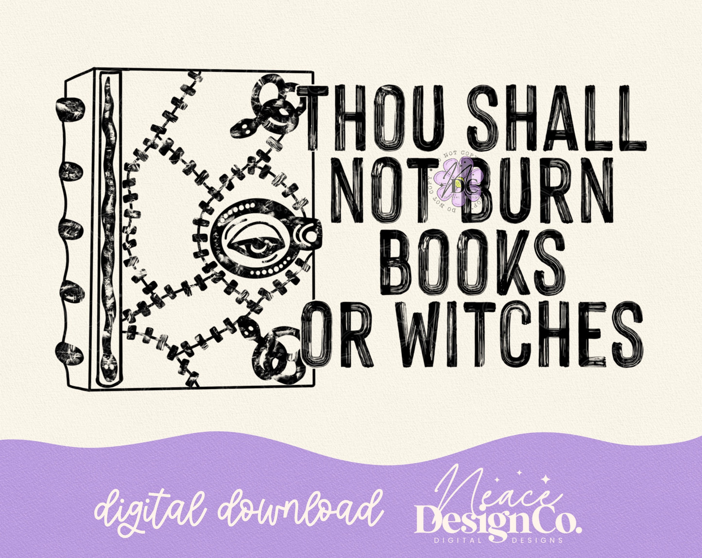 Hocus Pocus Burn Books Or Witches Digital PNG