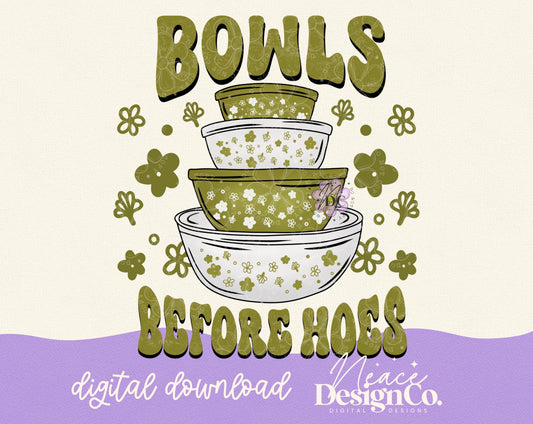 Green Pyrex Bowls Before Hoes Digital PNG