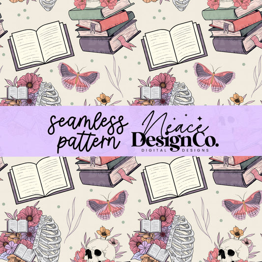 Floral Book Seamless PNG