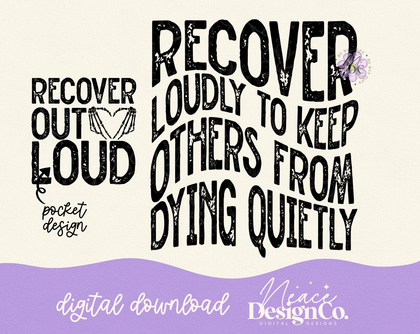 Recover Out Loud Digital PNG