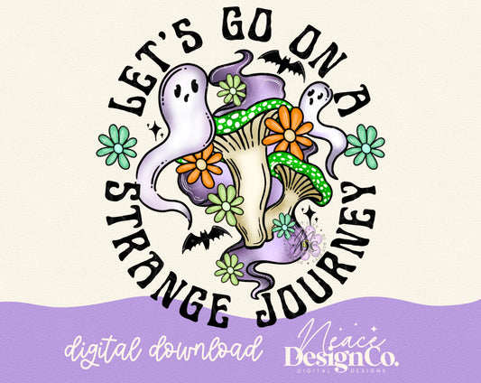 Strange Journey Mushroom Ghost Digital PNG