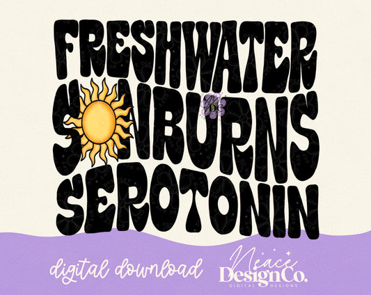 Freshwater Sunburn Serotonin Color Digital PNG