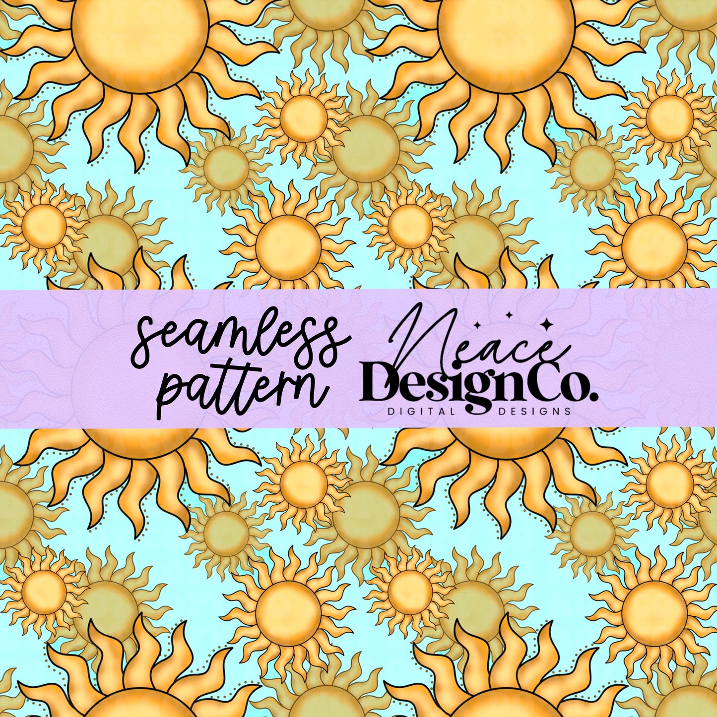 Saltwater Sunshine Seamless Digital PNG