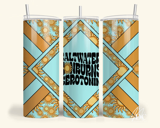 Saltwater Sunburn Serotonin Tumbler Digital PNG