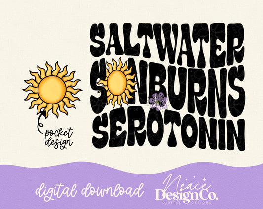 Saltwater Sunburn Serotonin with Pocket Digital PNG