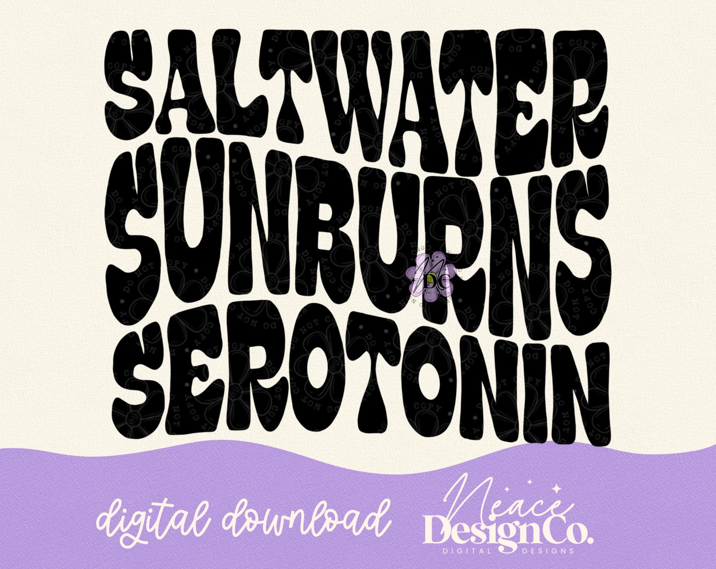 Saltwater Sunburn Serotonin Digital PNG