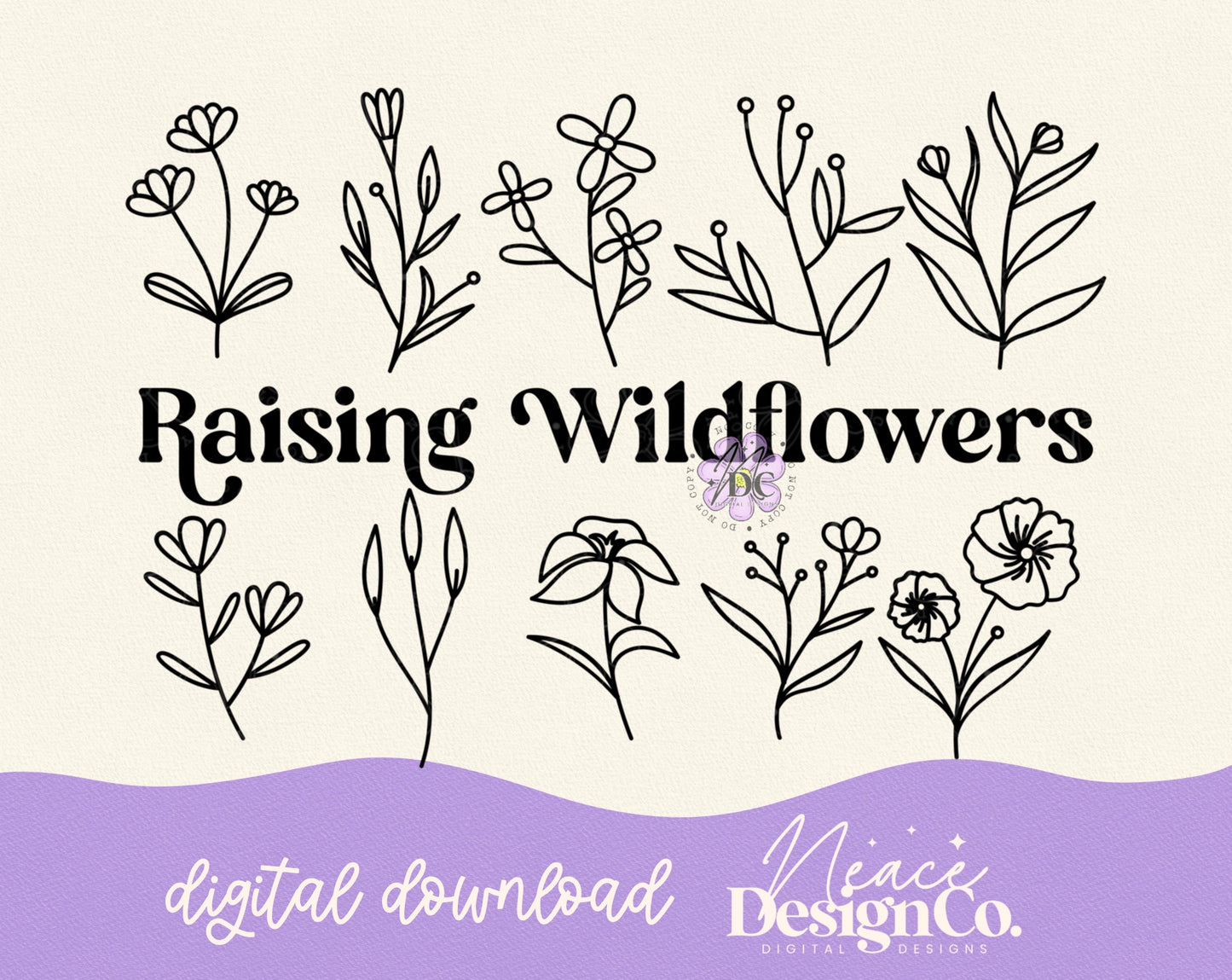Raising Wildflowers Digital PNG