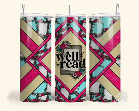 Well Read Kindle Tumbler Wrap Digital PNG