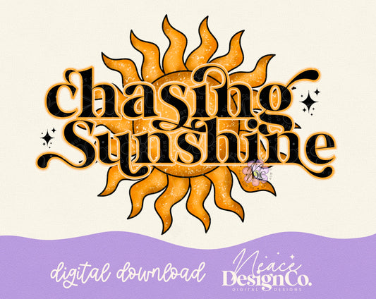 Chasing Sunshine Digital PNG