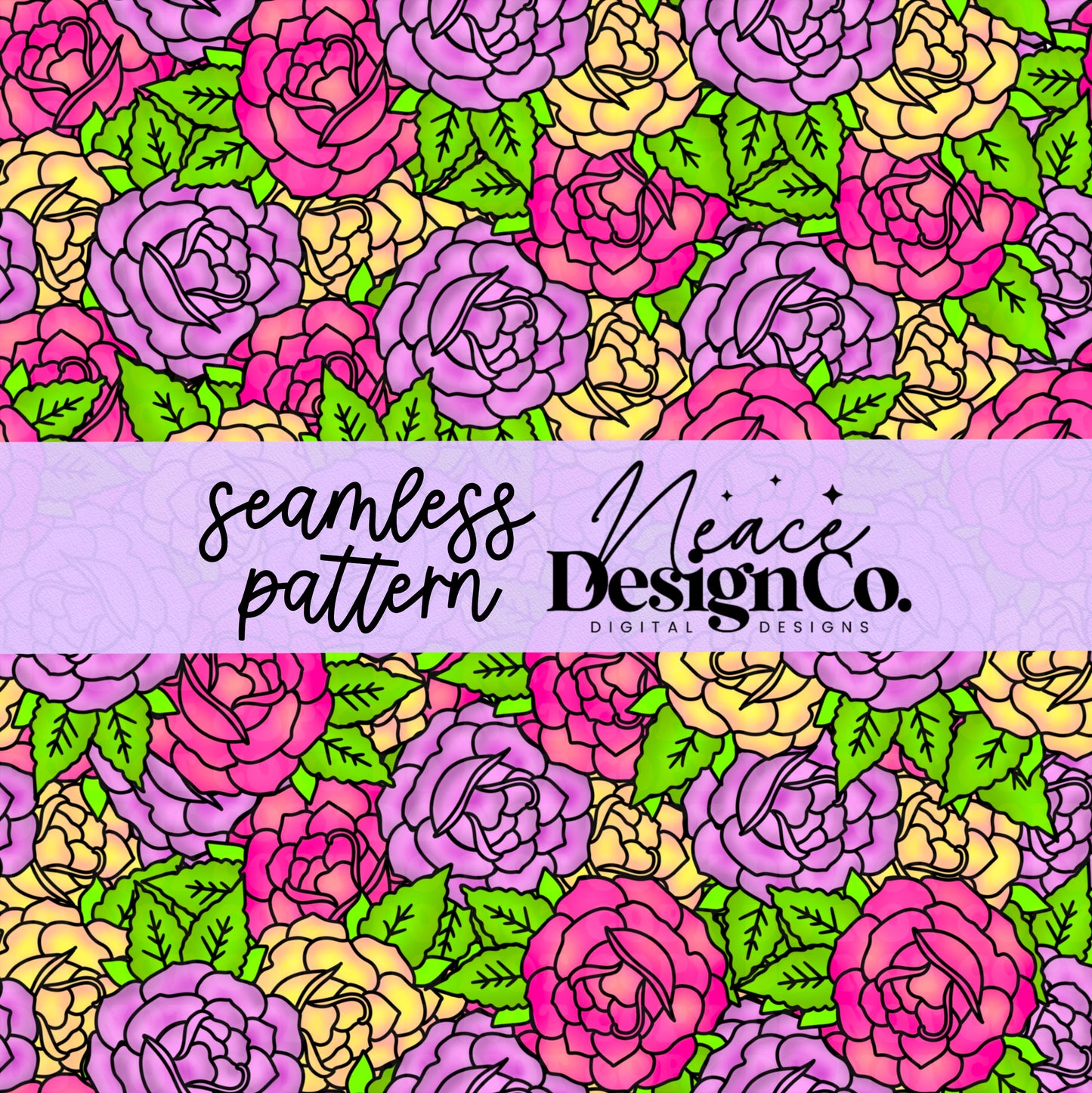 Blooming Floral Seamless Digital PNG