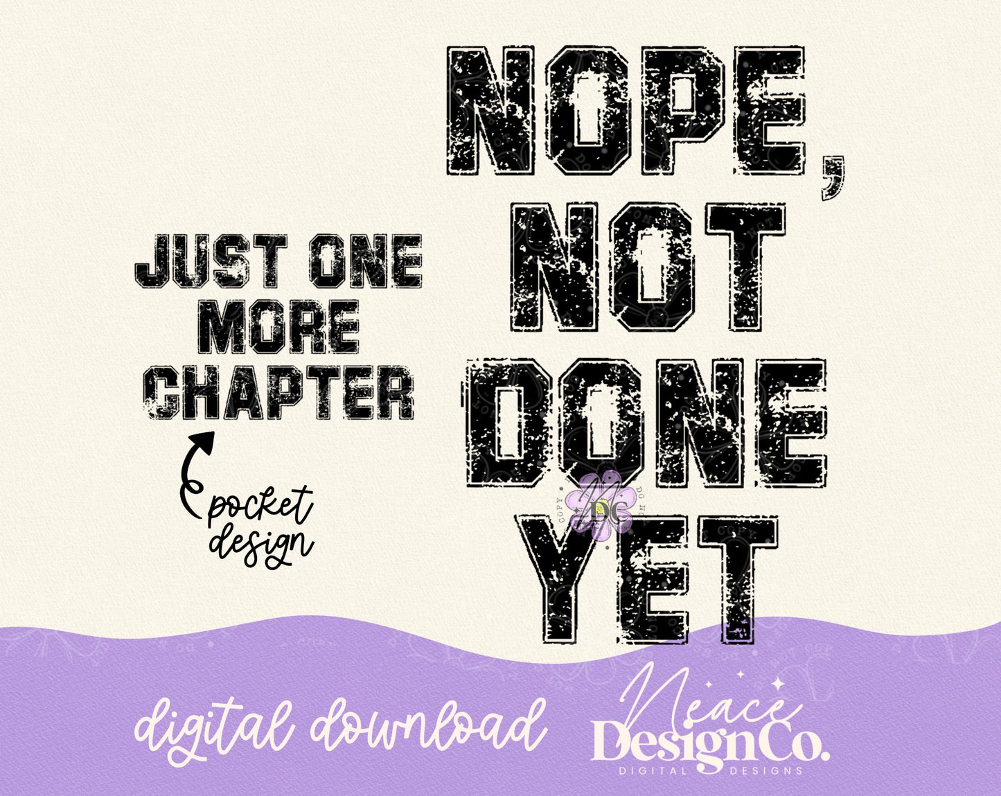 Just One More Chapter Digital PNG